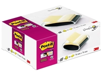 Een Memoblokdispenser Pro tbv Post-it Z-Notes 76x76mm incl notes transparant zwart koop je bij Hoekmankantoorartikelen.nl