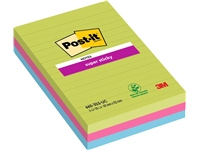 Een Memoblok Post-it 660 Super Sticky 102x152mm lijn rainbow 3 stuks koop je bij Hoekmankantoorartikelen.nl