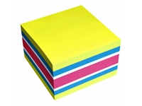 Een Memoblok info notes kubus 450 vel 75x75mm neon assorti 450 vel koop je bij Hoekmankantoorartikelen.nl