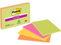 Een Memoblok Post-it 6445 Super Sticky 152x101mm assorti 4 stuks koop je bij Hoekmankantoorartikelen.nl