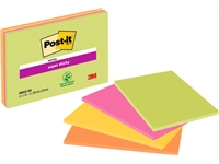 Een Memoblok Post-it 6845 Super Sticky 203x152mm assorti 4 stuks koop je bij Hoekmankantoorartikelen.nl