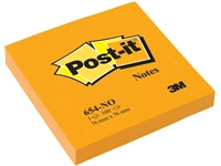 Een Memoblok Post-it 654 76x76mm oranje 100 vel koop je bij Hoekmankantoorartikelen.nl