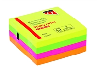 Een Memoblok Quantore 76x76mm neon kleuren assorti 4 kleuren 400 vel koop je bij Hoekmankantoorartikelen.nl