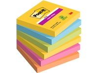 Een Memoblok Post-it 654 Super Sticky 76x76mm Carnival 6 stuks koop je bij Hoekmankantoorartikelen.nl