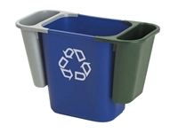 Een Papierbak Rubbermaid recycling medium 26L blauw koop je bij VHK Kantoorartikelen