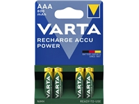 Een Batterij oplaadbaar Varta 4xAAA 800mAh ready2use koop je bij VHK Kantoorartikelen