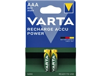 Een Batterij oplaadbaar Varta 2xAAA 800mAh ready2use koop je bij VHK Kantoorartikelen