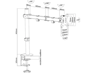 Een Monitorarm Neomounts D550 10-32" zwart koop je bij VHK Kantoorartikelen
