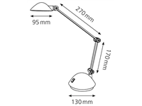 Een Bureaulamp Hansa led Space zwart koop je bij VHK Kantoorartikelen