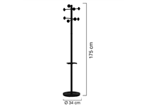 Een Kapstok Unilux Accueil staand zwart koop je bij VHK Kantoorartikelen