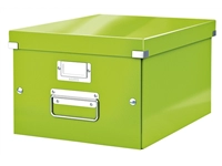 Een Opbergdoos Leitz Click & Store WOW middel gerecycled karton 281x200x370mm groen koop je bij Hoekmankantoorartikelen.nl