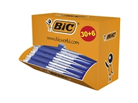 Een Balpen Bic Atlantis classic grip clic medium blauw valuepack 30+6 gratis koop je bij VHK Kantoorartikelen