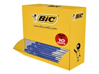 Een Balpen Bic M10 medium blauw doos 90+10 gratis koop je bij VHK Kantoorartikelen