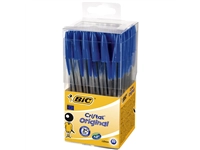 Een Balpen Bic Cristal medium blauw in tubo verpakking koop je bij VHK Kantoorartikelen