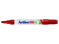 Een Viltstift Artline 90 schuin 2-5mm rood koop je bij VHK Kantoorartikelen