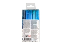 Een Brushpen Talens Ecoline set á 5 stuks blauw koop je bij Hoekmankantoorartikelen.nl