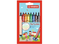 Een Viltstift STABILO Trio Scribbi 368/8 assorti etui à 8 stuks koop je bij VHK Kantoorartikelen