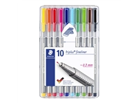 Een Fineliner Staedtler Triplus 334 assorti 0.3mm 10 stuks koop je bij VHK Kantoorartikelen