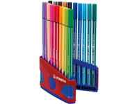 Een Viltstift STABILO Pen 68/20 ColorParade in rood/blauw etui medium assorti etui à 20 stuks koop je bij VHK Kantoorartikelen