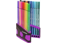 Een Viltstift STABILO Pen 68/20 ColorParade in antraciet/roze etui medium assorti etui à 20 stuks koop je bij VHK Kantoorartikelen