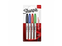 Een Viltstift Sharpie rond fine assorti blister à 4 stuks koop je bij VHK Kantoorartikelen