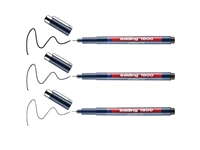 Een Fineliner edding 1800 0.25mm - 0.35mm - 0.5mm zwart set à 3 stuks koop je bij VHK Kantoorartikelen