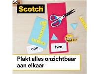 Een Plakband Scotch 665 12mmx22.8m dubbelzijdig koop je bij VHK Kantoorartikelen