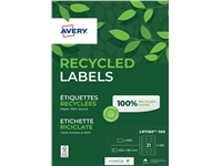 Een Etiket Avery LR7160-100 63.5x38.1mm recycled wit 2100 etiketten koop je bij VHK Kantoorartikelen