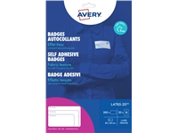 Een Naambadge etiket Avery L4785-20 80x50mm zk 200stuks koop je bij VHK Kantoorartikelen