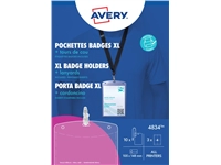 Een Badge Avery 4834 A6 hoes + insteekkaarten 10 stuks koop je bij Hoekmankantoorartikelen.nl