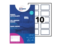 Een Naambadge etiket Avery L4787-20 80x50mm blauw kader 200stuks koop je bij VHK Kantoorartikelen