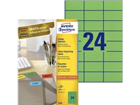 Een Etiket Avery Zweckform 3450 70x37mm groen 2400stuks koop je bij VHK Kantoorartikelen