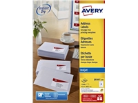 Een Etiket Avery J8160-100 63.5x38.1mm wit 2100stuks koop je bij VHK Kantoorartikelen