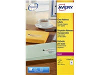 Een Etiket Avery L7563-25 99.1x38.1mm transparant mat 350stuks koop je bij VHK Kantoorartikelen