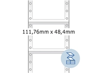 Een Etiket HERMA 8166 111.7x48.4mm 1-baans wit 2000stuks koop je bij VHK Kantoorartikelen