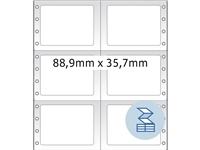 Een Etiket HERMA 8220 88.9x35.7mm 2-baans wit 8000stuks koop je bij VHK Kantoorartikelen