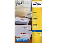 Een Etiket Avery J8160-10 63.5x38.1mm wit 210stuks koop je bij VHK Kantoorartikelen