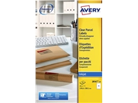 Een Etiket Avery J8567-25 210x297mm A4 transparant 25stuks koop je bij VHK Kantoorartikelen