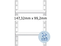 Een Etiket HERMA 8292 147.3x99.2mm 1-baans wit 3000stuks koop je bij VHK Kantoorartikelen