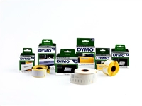 Een Labeltape Dymo LabelManager D1 polyester 12mm zwart op wit 10 stuks koop je bij Hoekmankantoorartikelen.nl