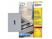 Een Etiket Avery L6013-20 210x297mm zilver 20stuks koop je bij VHK Kantoorartikelen