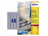 Een Etiket Avery L6009-20 45.7x21.2mm zilver 960stuks koop je bij VHK Kantoorartikelen