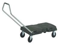 Een Transportkar Rubbermaid Triple Trolley inklapbaar 225kg zwart koop je bij VHK Kantoorartikelen