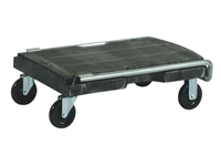 Een Transportkar Rubbermaid Triple Trolley inklapbaar 225kg zwart koop je bij VHK Kantoorartikelen