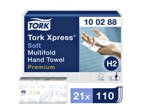 Een Handdoek Tork H2 multifold Premium kwaliteit 2 laags wit 100288 koop je bij VHK Kantoorartikelen