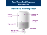 Een Poetspapierdispenser Tork Centerfeed M2 Elevation wit 559000 koop je bij VHK Kantoorartikelen