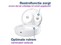 Een Toiletpapierdispenser Tork Mini Jumbo T2 Elevation wit 555000 koop je bij VHK Kantoorartikelen