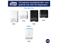 Een Handdoek Tork H3 Advanced Z-gevouwen 2-laags wit 290163 koop je bij VHK Kantoorartikelen