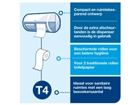 Een Toiletpapier Tork T4 traditioneel premium 3-laags 250 vel wit 110316 koop je bij VHK Kantoorartikelen