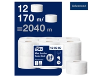 Een Toiletpapier Tork Mini Jumbo T2 advanced 2-laags 12 rollen wit 120280 koop je bij VHK Kantoorartikelen